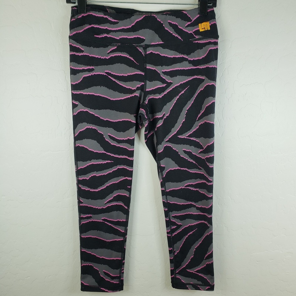 Loudmouth Activewear Pants 26x22 Women's Small Black Pink Gray‎ Geometric